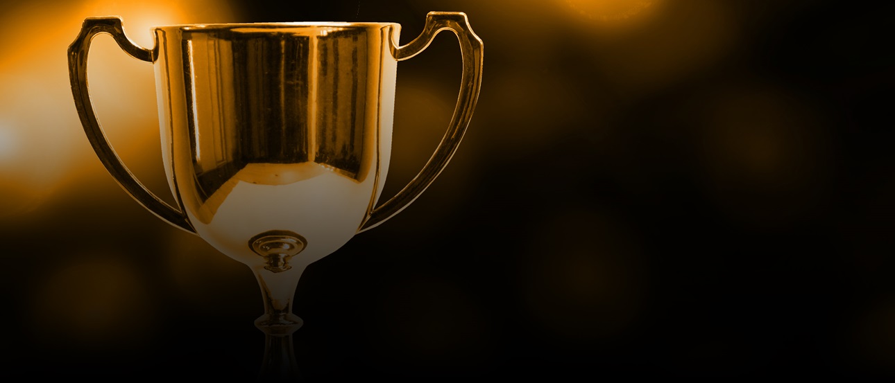 An awards trophy